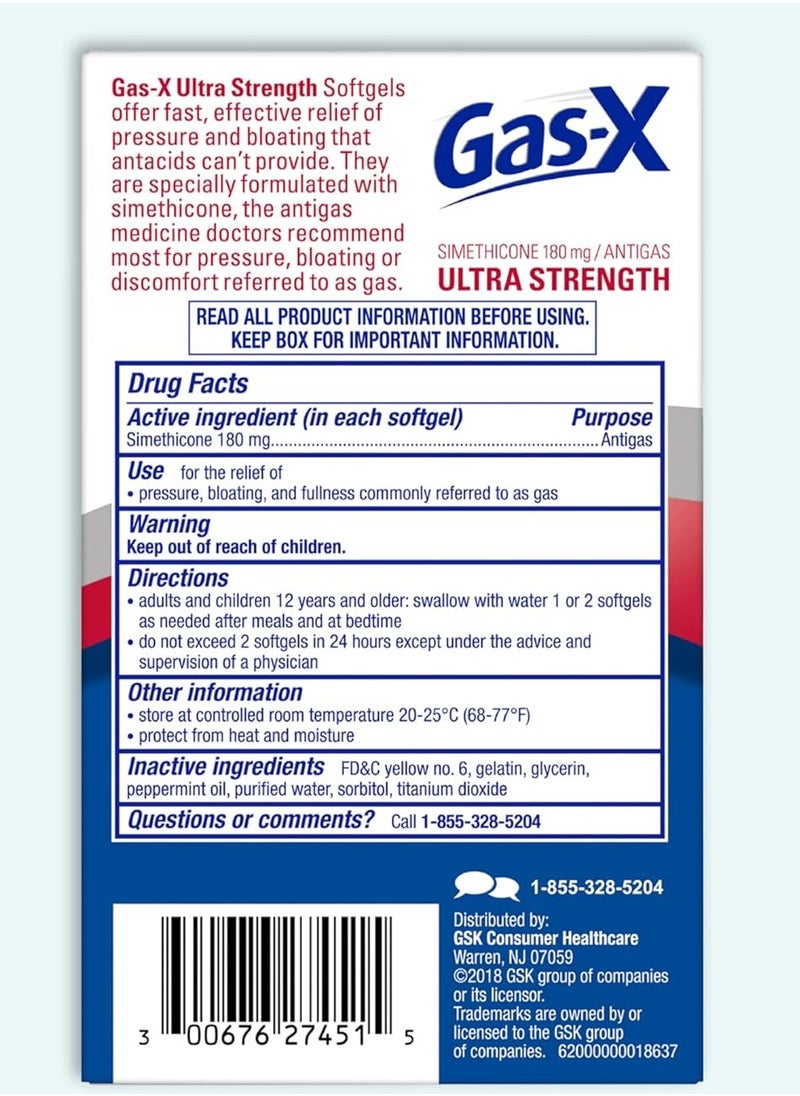 Gas-X - Fast Gas Relief, Ultra Strength, 50 Softgels - Image 1