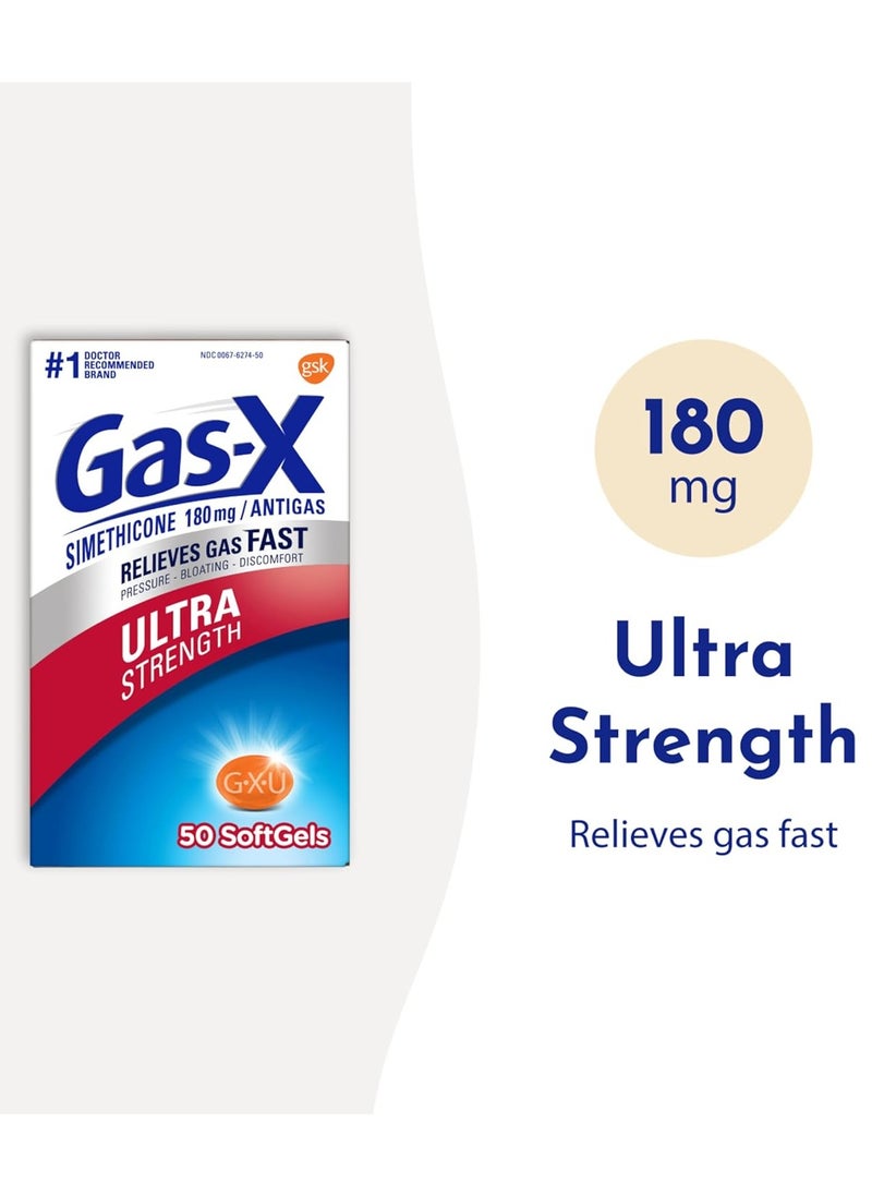 Gas-X - Fast Gas Relief, Ultra Strength, 50 Softgels - Image 1