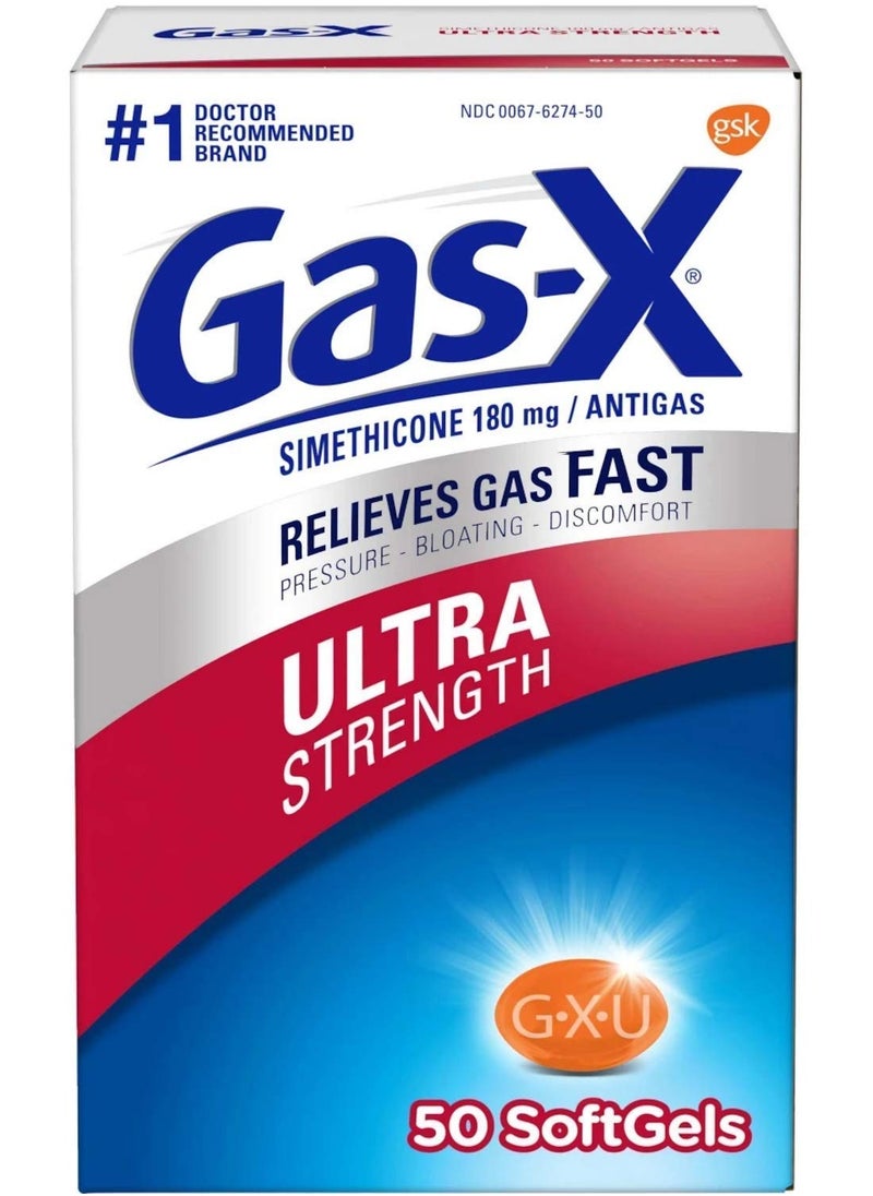 Gas-X - Fast Gas Relief, Ultra Strength, 50 Softgels - Image 1