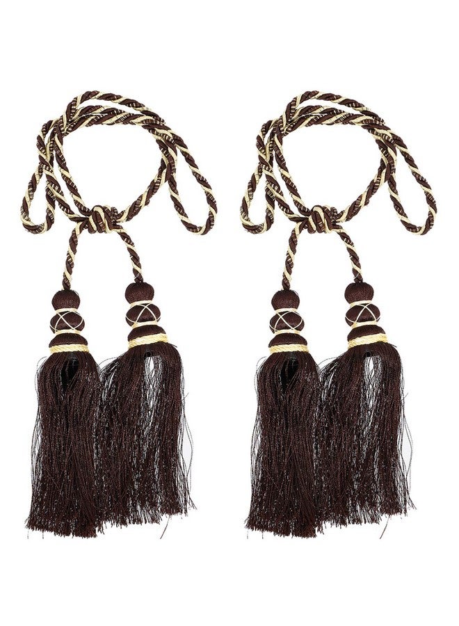 Kuber Industries Kuber Industries Polyester 2 Pieces Curtain Tie Back Tassel Set (Brown) CTKTC33509 - Image 4