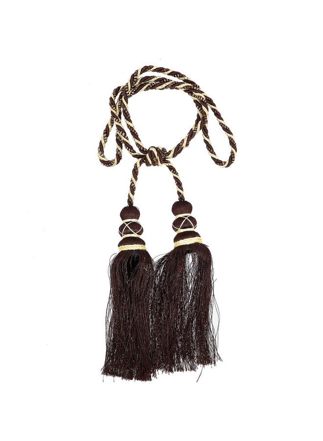 Kuber Industries Kuber Industries Polyester 2 Pieces Curtain Tie Back Tassel Set (Brown) CTKTC33509 - Image 3
