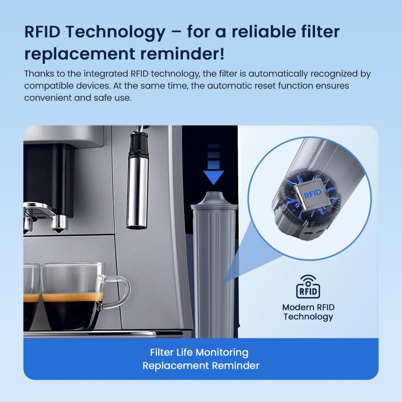 GLACIER FRESH Water Filter Compatible with JuraÂ® 71794 Claris Smart+ Filter Cartridge, Fits E6, E8, Z8, Z6, J6, ENA8 Coffee Machines, NSF/42 Certified, 3 Pack - Image 3