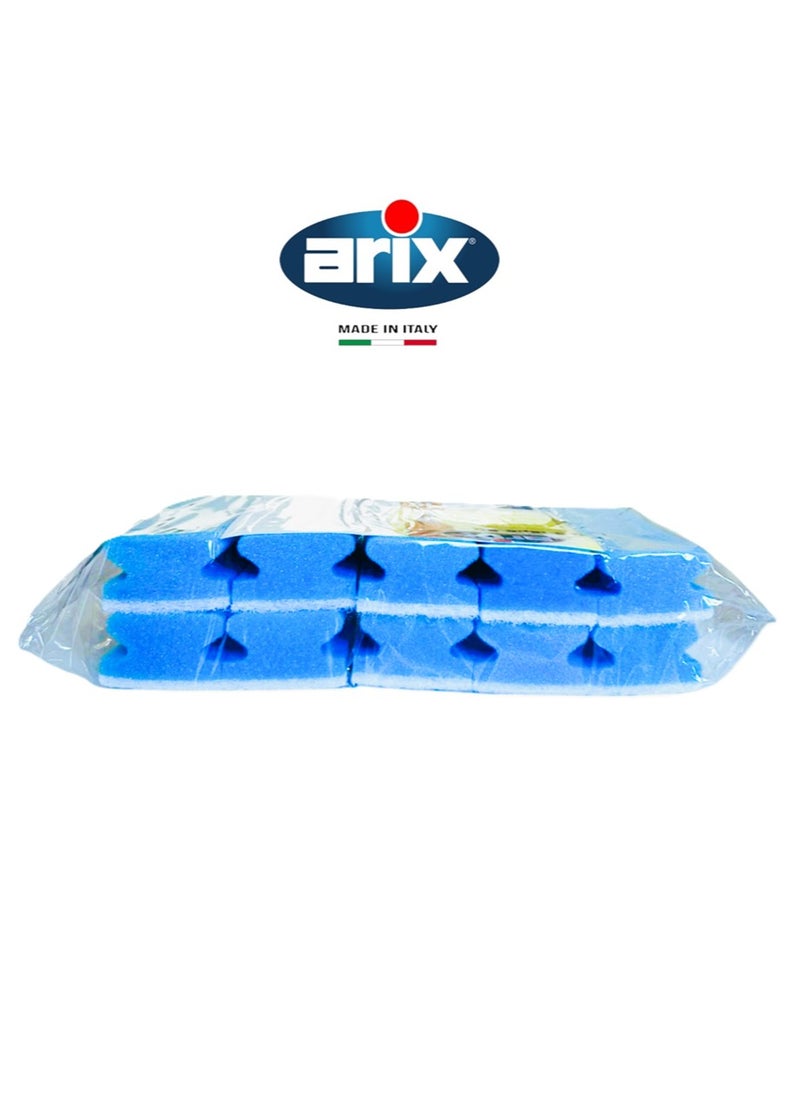 arix - Arix Professional Shape 50 Non-Scratch Blue Sponge – Gentle & Effective Cleaning - Image 1