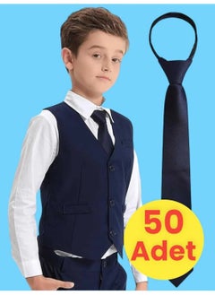 Tezzgelsin Unisex 5 - 10 Years Old Children's Elastic Tie 50 Pieces 