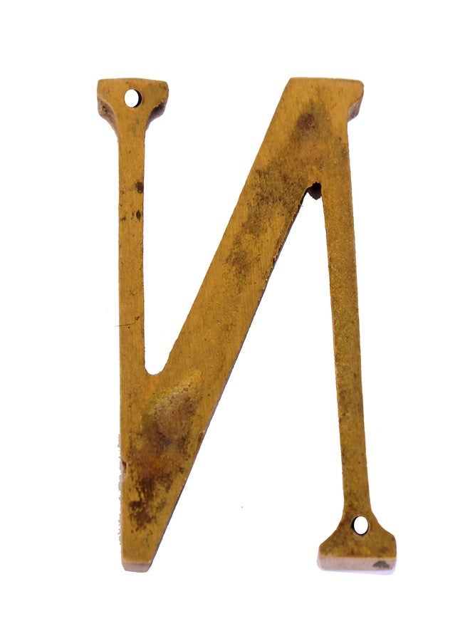 eSplanade - Brass House Hotel Door Name Alphabets - Wall Door Plaque Letter Alphabet - 3" Inches - Golden ("N" Alphabet) - Image 5