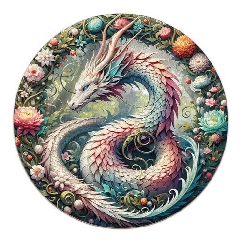 SECOGM Dragon Puzzles for Adults 1000 Pieces Round Mandala Jigsaw Puzzles 1000 Pieces Impossible Difficult Hard Challenging Puzzles for Adults 265 265in - Image 1