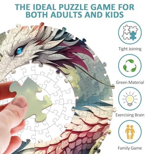 SECOGM Dragon Puzzles for Adults 1000 Pieces Round Mandala Jigsaw Puzzles 1000 Pieces Impossible Difficult Hard Challenging Puzzles for Adults 265 265in - Image 5