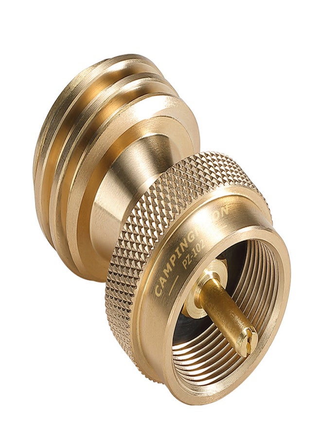Campingmoon QCC Furnace to Propane Gastank Adapter Outdoor Camping Picnic Stoves Accessory Brass Connector for QCC Furnace Propane Gastank Converter - Image 1
