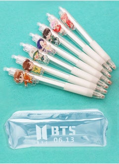 BTS BTS Ballpoint Pen 0.5 MM Refill Black Ink With Transparent Pencil Case  - Image 1