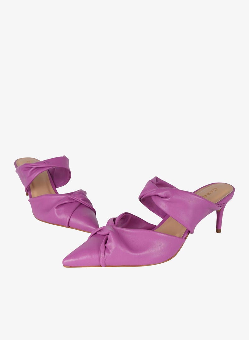 Carrano Ladies Open Back Mule Thin Heel Leather 439001 Cab124 - Image 2