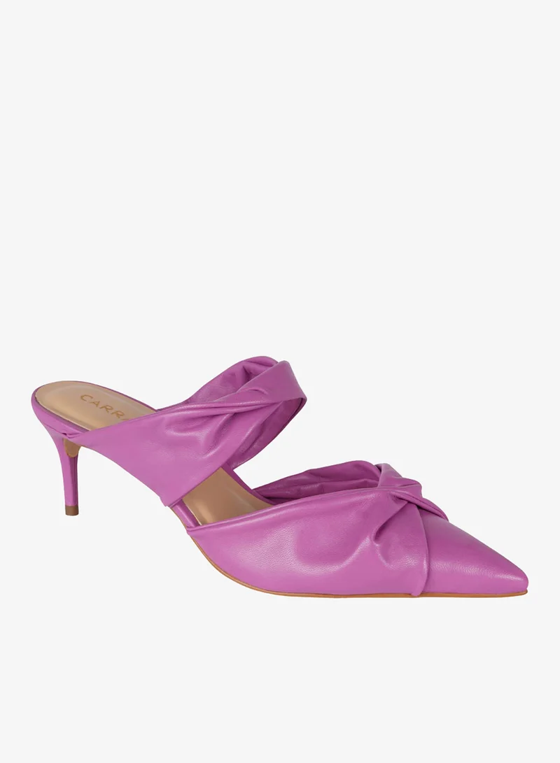 CARRANO Carrano Ladies Open Back Mule Thin Heel Leather 439001 Cab124