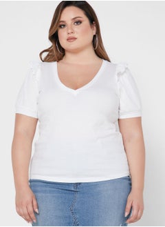 Vero Moda Curve V-Neck Top  - Image 1