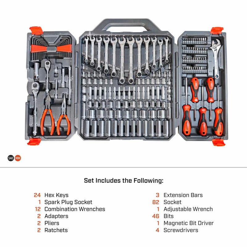 Crescent 180 Piece Professional Tool Set in Tool Storage Case - CTK180 - Image 3