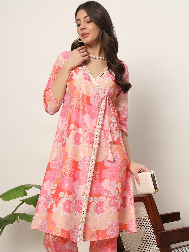 FIORRA Women's Cotton Blend A-Line Kurta Pant Set - Image 5