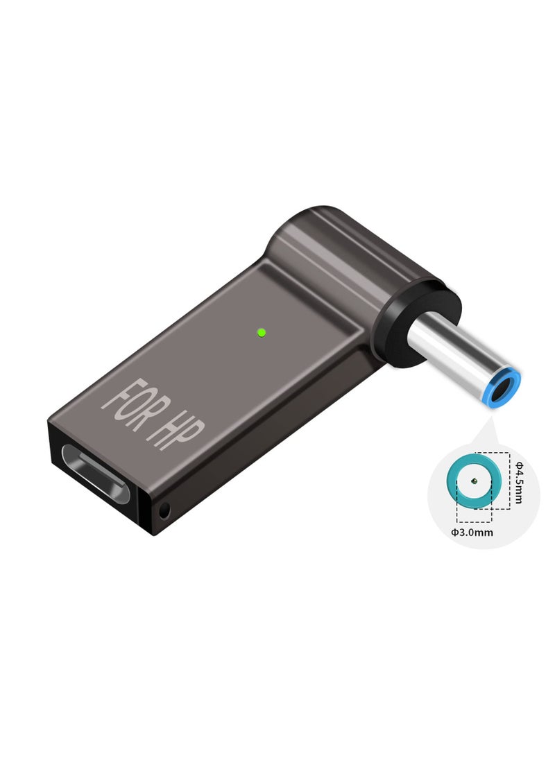 SYOSI - USB C to 4.5mm Adapter, Laptop Charging Adapter Female Type C to Male DC Barrel Jack Plug Converter 100w Pd Power Charger Connector Tip for Probook Notebook Elitebook - Image 1
