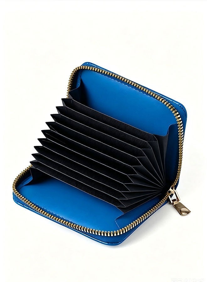 11-slot zipper folding card holder, anti-degaussing zipper, multi-function id coin purse - Image 4