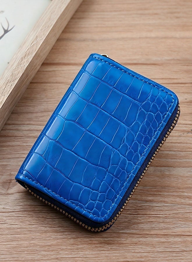 11-slot zipper folding card holder, anti-degaussing zipper, multi-function id coin purse - Image 1