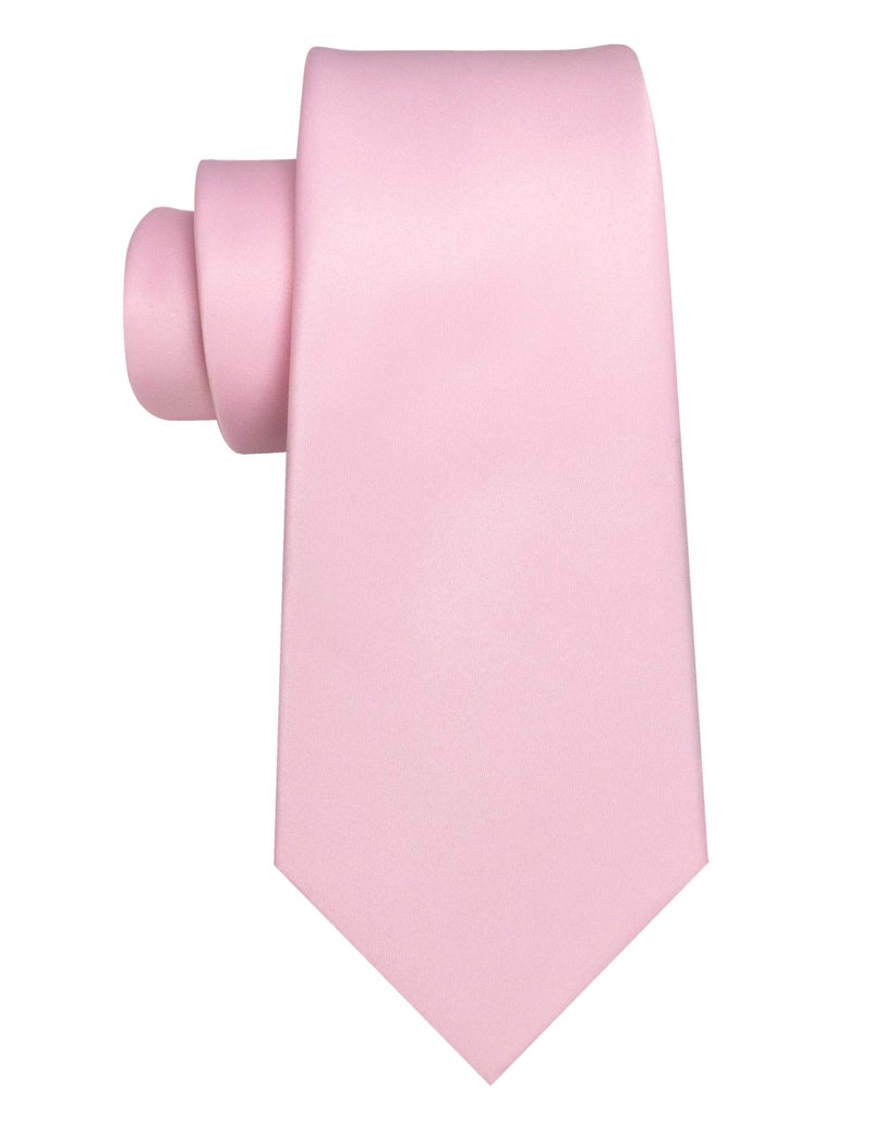 JEMYGINS Blush Pink Tie Mens Silk Necktie for Business and Wedding(60) - Image 2