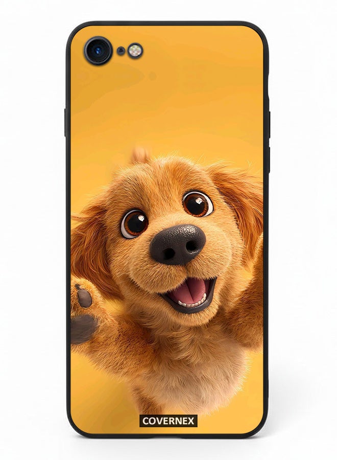 Covernex Apple iPhone 7 Protective Case Cover Printed Featuring Adorable Puppy Portrait - Image 2