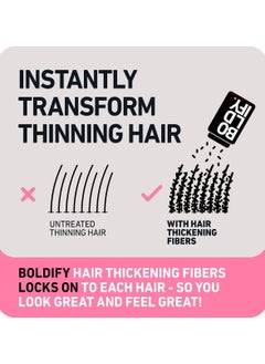 Boldify Hair Fibers Completely Conceals Hair Loss Black 28g  - Image 3