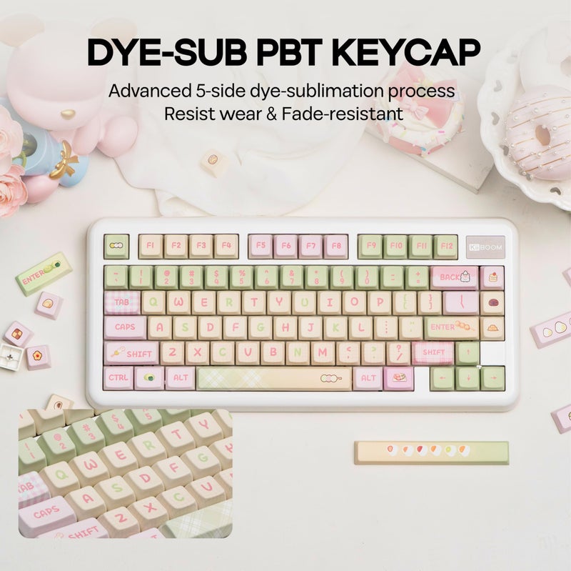 KiiBOOM x Ydmochi Sweet Dango Dream Keycap Set, 142 Keys MDA Profile PBT Keycaps for Mechanical Keyboard, Compatible with ANSI/ISO, 60%, 65%, 75%, TKL, Full-Sized Layout - Image 5