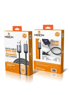 Hock USB-C Nylon Charging Cable A cable used to charge compatible electronic devices with a USB-C port. This cable features an outer cover made of nylon.  - Image 2