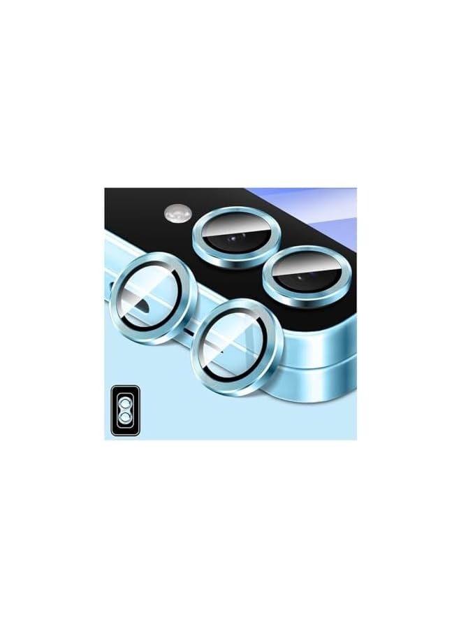 PROMASS Z Flip 6 2 Pcs Camera Lens Protector With 9H Tempered HD Glass Camera Cover Anti Scratch Aluminum Alloy Camera Ring (Blue) - Image 1