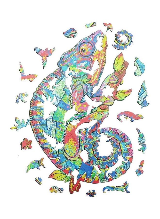 120-Piece Chameleon A4 Wooden Jigsaw Puzzles 29x21x0.5cm - Image 4