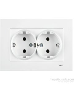 Netelsan Viko Karre Double Grounded Socket Cream 