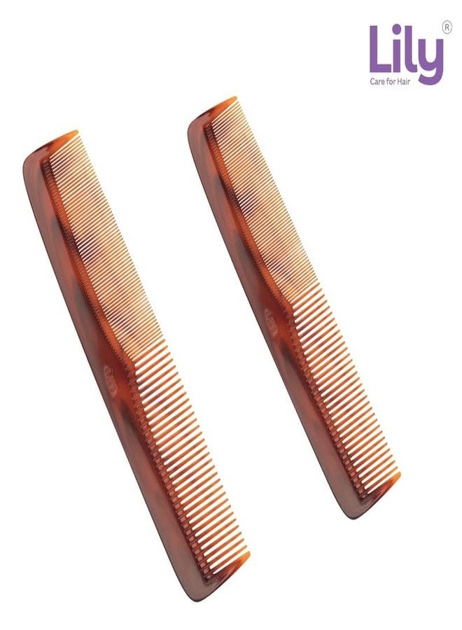 ليلي أمشاط شعر ليلي للنساء | مشط تصفيف | طقم أمشاط شعر كلاسيكي من قطعتين | طقم أمشاط مصنوع يدويًا | مشط ذو أسنان دقيقة للتصفيف | طقم أمشاط للرجال والنساء | مشط شعر غير كهربائي | طقم أمشاط للعناية الشخصية من قطعتين - Image 3