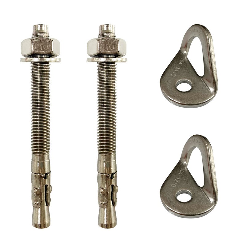 ISOP Climbing Anchor Bolt 2 Set - Expansion Bolt and Hanger FIXE 1 Rock Climbing - Professional Eyebolts for Fire Escape Rope Ladders - Conrete Wall Mounted Anchors - Eyelet and Bolt - Image 2