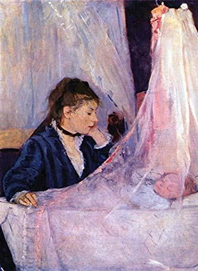 أم تنظر إلى طفلها في مهد الصورة المطبوعة بواسطة بيرث موريزو (24 x 36)