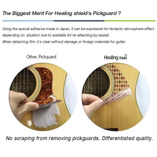 Healing Shield Healingshield Premium Acoustic Guitar Pickguard Basic Type Zebra-A - Image 5
