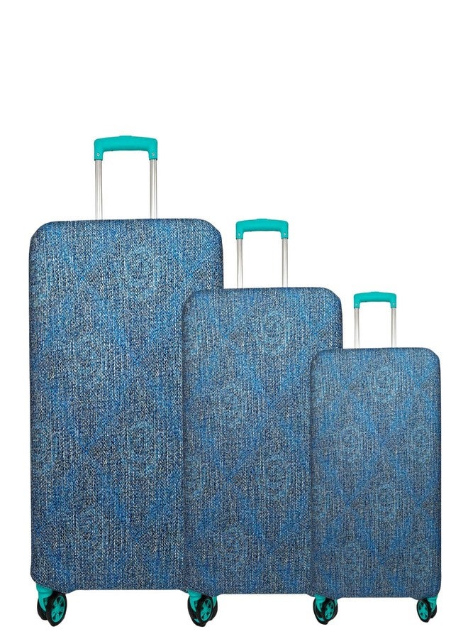 NT CREATION Printed Luggage Cover for Traveling Bag & Suitcase - Stretchable & Scratchproof Trolley Protector with Velcro Lock & Lightweight Washable Material(Suitcase Bag Not Included, Only Cover in Product) - Image 1