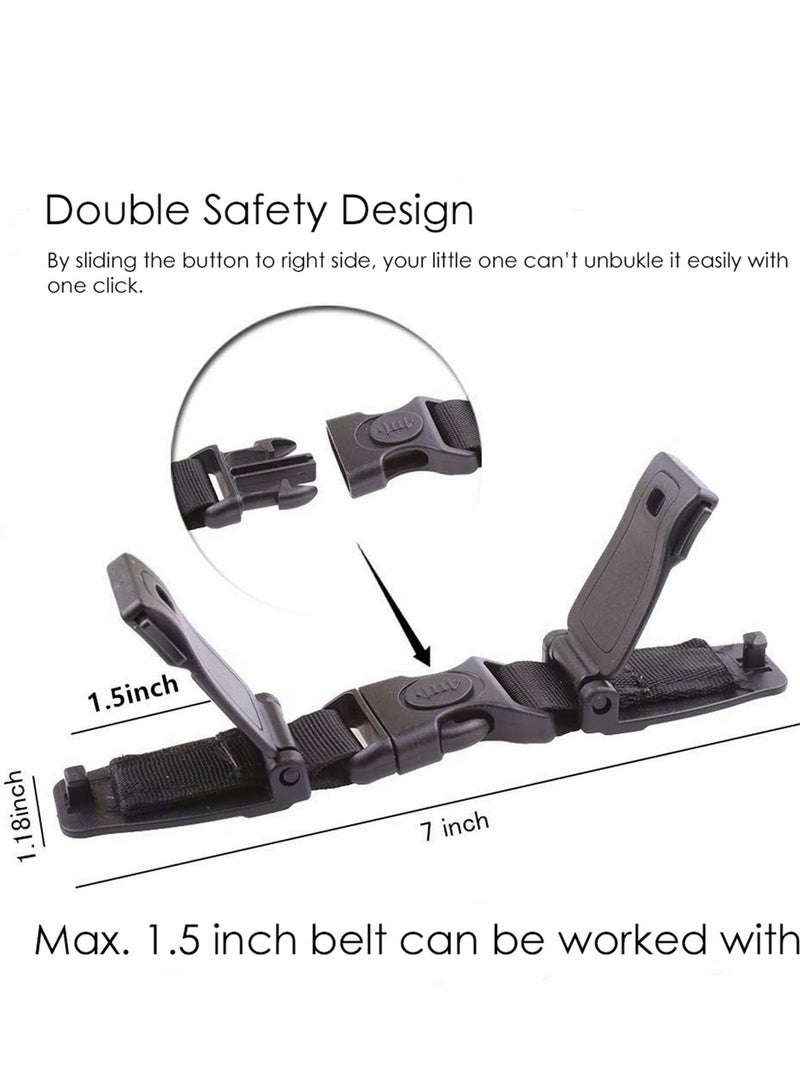 Universal Child Chest Harness Clip, Car Seat Safety Belt Clip Buckle, Anti-Slip Baby Chest Clip Guard Compatible With Seats, Strollers, High Chairs, Schoolbags, For 1.5-Inch Width Harness - Image 3