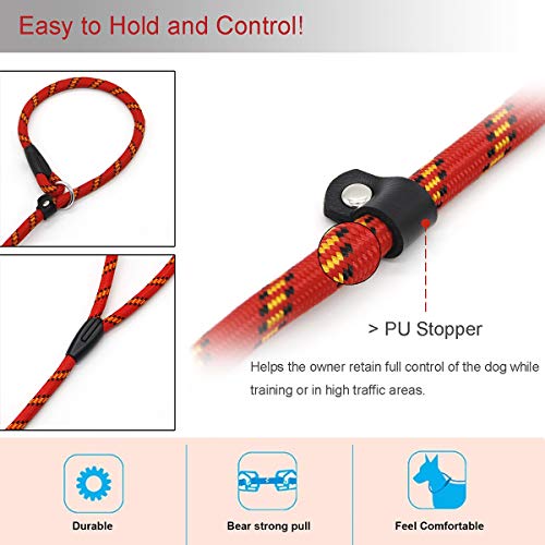 Coolrunner Red Brand 5 FT Adjustable Nylon Dog Rope Leash for Small Medium Dogs 10-80 lb Walking - Image 3