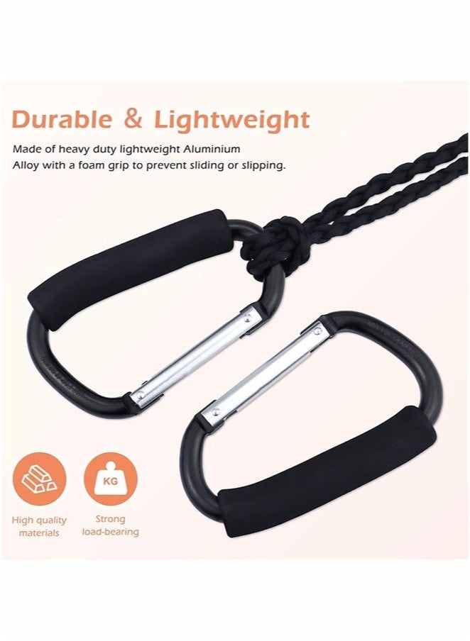 2PCS Shopping Bag Holder Handle Carrier Tool Multi Purpose Snap Hook Stroller Hook Set Organizer Accessories with Soft Foam Grip for Hanging  - Image 3