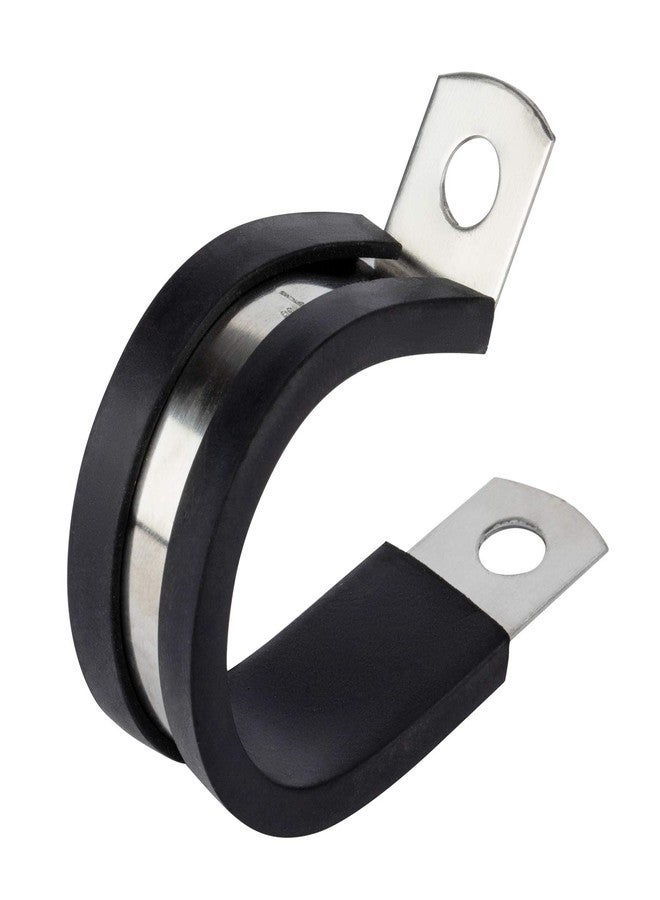 ISPINNER 12 Pack 1/4 Inch Rubber Cushioned Stainless Steel Cable Clamp, Hose Clamp, Pipe Clamp (1/4 Inch) - Image 1