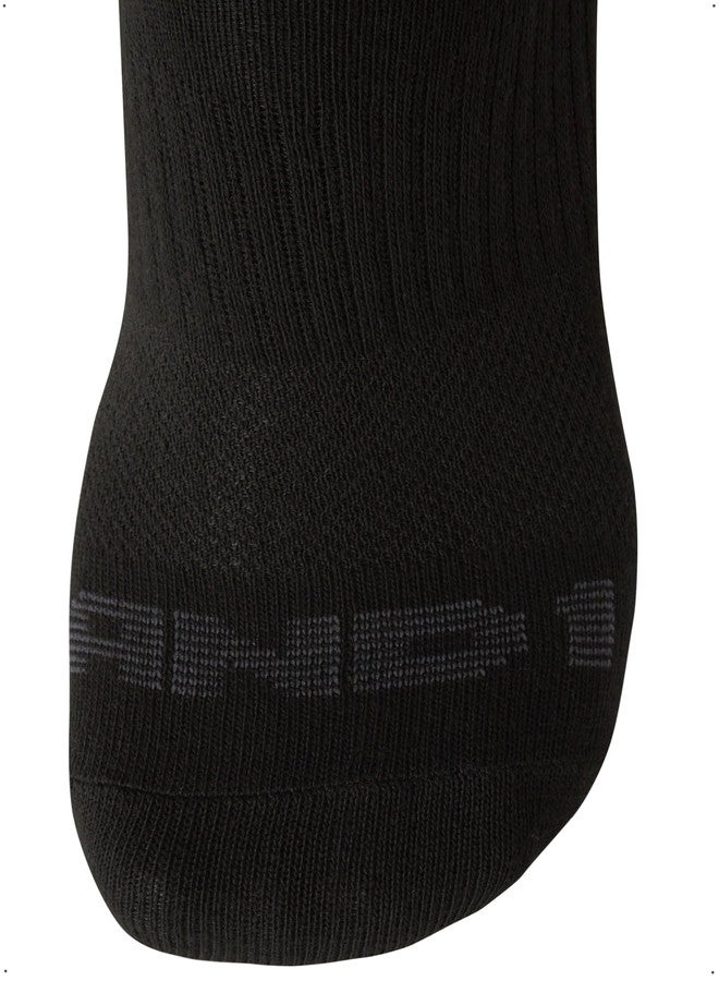 AND1 Men's Socks - Athletic Cushion Crew Socks (24 Pack), Size 6-12.5, Black - Image 2