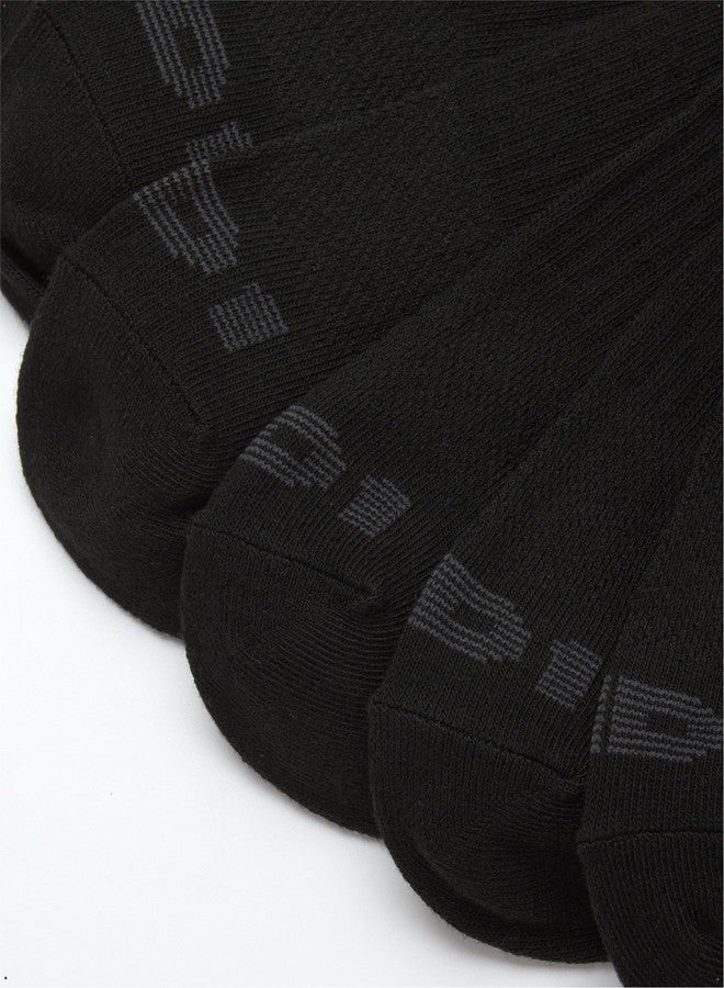 AND1 Men's Socks - Athletic Cushion Crew Socks (24 Pack), Size 6-12.5, Black - Image 5