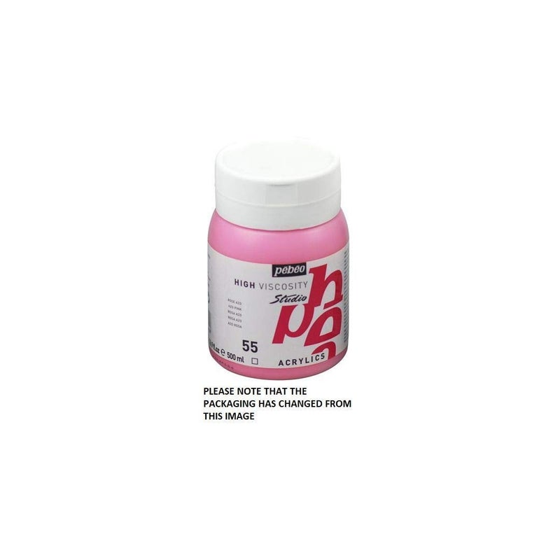 PEBEO High Viscosity Studio Acrylics - AZO Pink (55) - Jar of 500 ML - Image 4