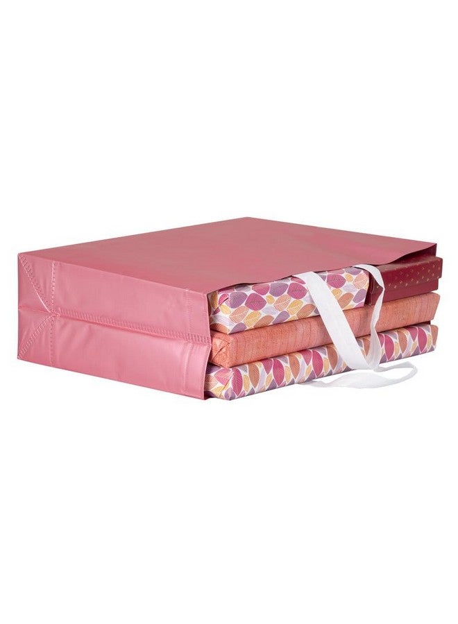 Drapme Large Size Pack of 30 Pcs Matt Metallic Laminated Non-Woven Reusable Eco-Friendly Party Return Gift Bags (Flamingo Pink) (Large 17x12x5 Inch) - Image 5