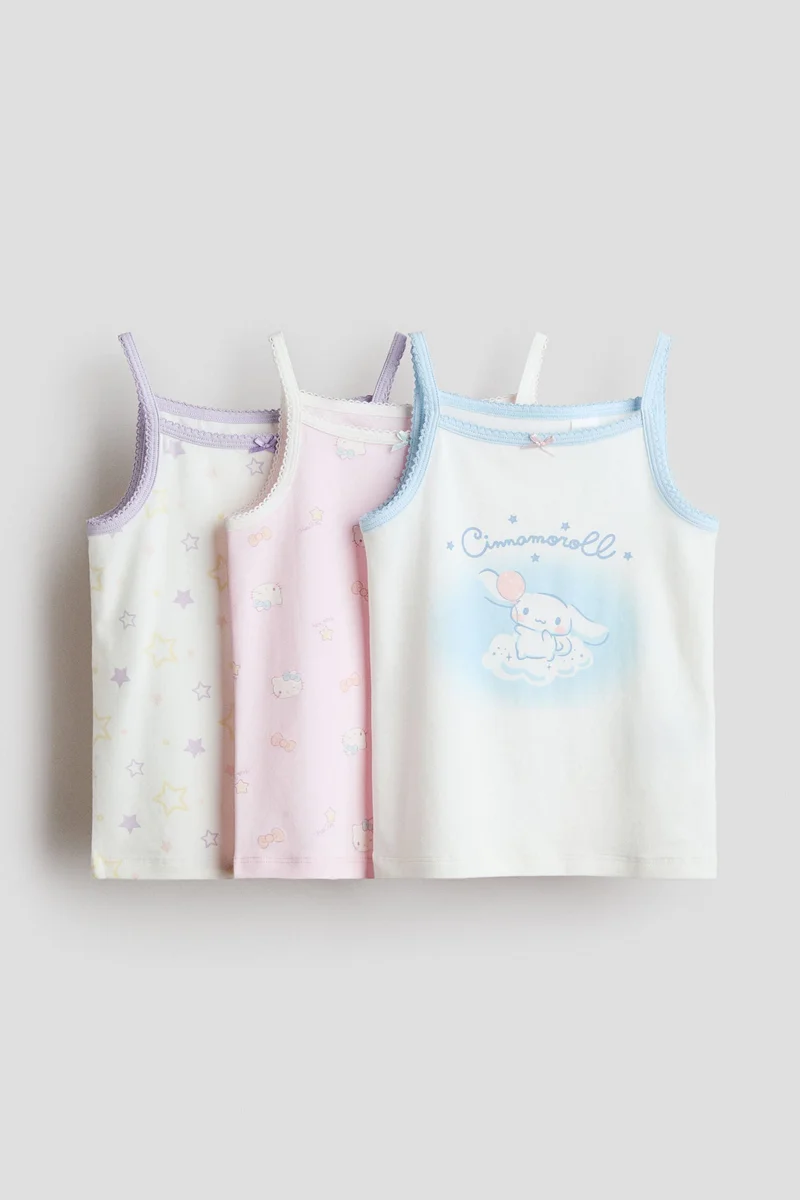 H&M 3-pack printed pyjama tops