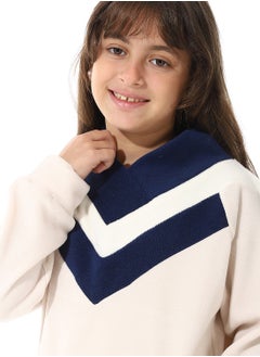 سيزار سويت شيرت بناتي قطيفة مزود قصات علي الرقبة  - Image 3