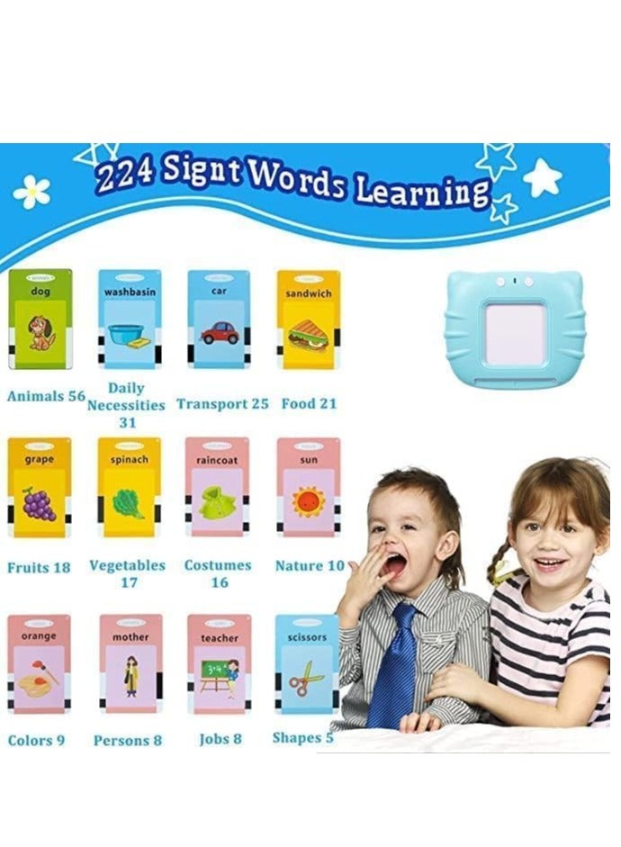 ELTRAZONE Talking Flash Cards Learning Toys for Kids with English and Arabic Pronunciation, Educational Toddlers Toys Reading Machine with 224 Sight Words, Preschool Montessori Toys. (PINK) - Image 4