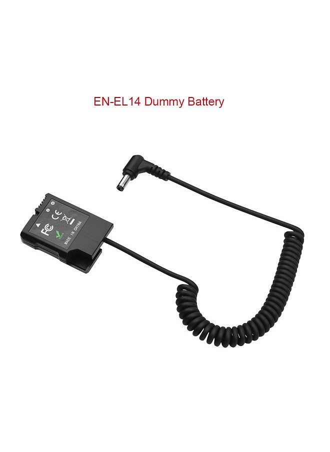 ANDOER - EP-5A EN-EL14 Dummy Battery Pack DC Coupler Connector Spring Cable Battery Replacement for Nikon D3100 D3200 D3300 D3400 D3500 D5100 D5200 D5300 D5500 Cameras - Image 1