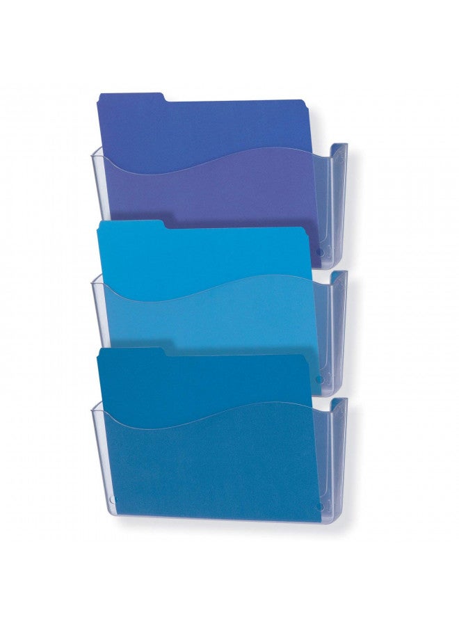 Officemate Unbreakable Wall File, Letter/A4 Size, Clear, 3 Pack (21654)