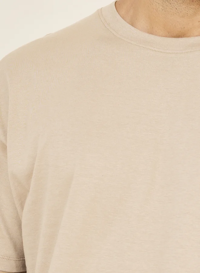 ستايلي Styli Basic Crew Neck Oversized T-Shirt