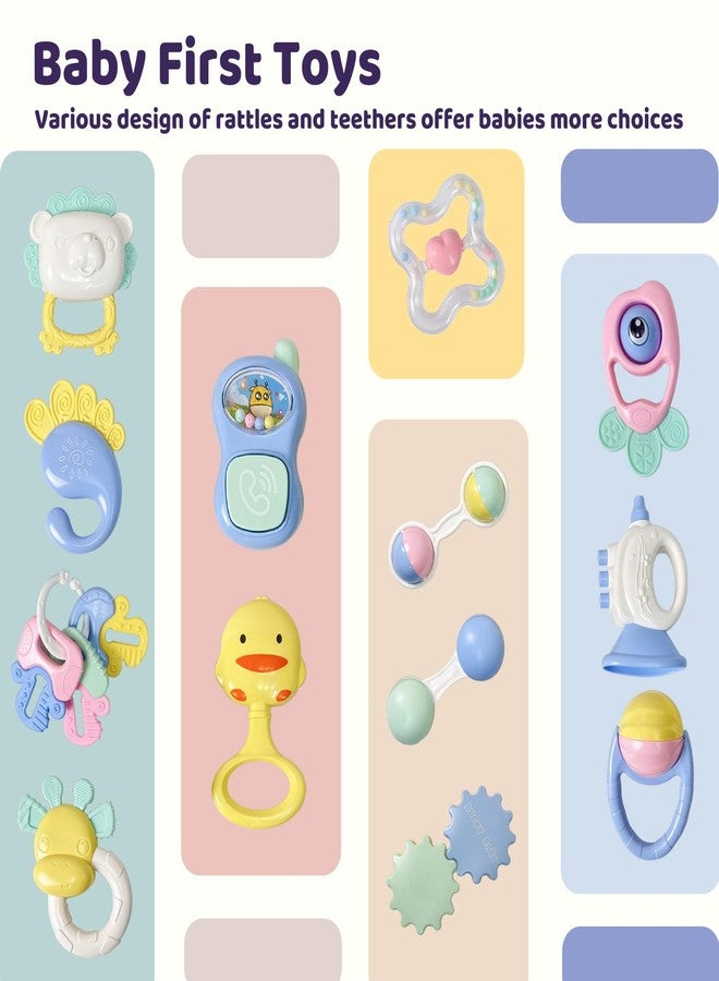 Cuterabit 13PCS Baby Rattles 0-6 Months, Baby Teething Toys with Storage Case, Infant Toys 0-3-6-12 Months, Baby Girl Toys, Best Newborn Christmas Gift for Babies Infants Boy Girl - Image 2