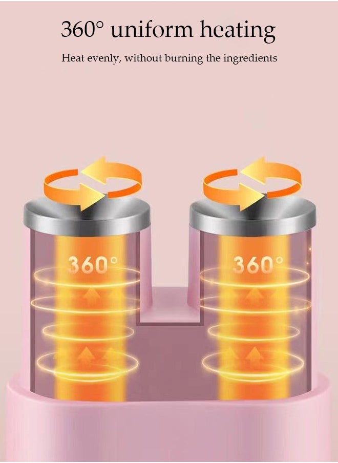 DUNISO - 2 Tube small-scale Electric Egg Roll Maker，Full automatic egg rolls breakfast machine，easy to clean，Can be used to make egg rolls, egg sausage and fried egg， for Home Kitchens - Image 1